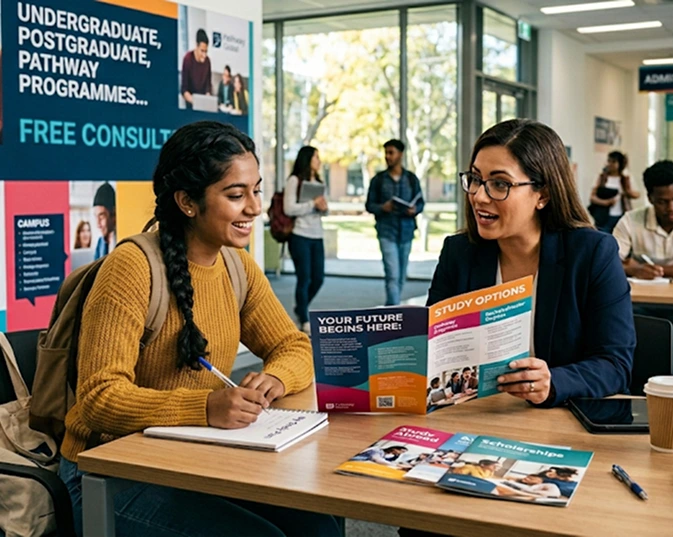 Indian students exploring study options