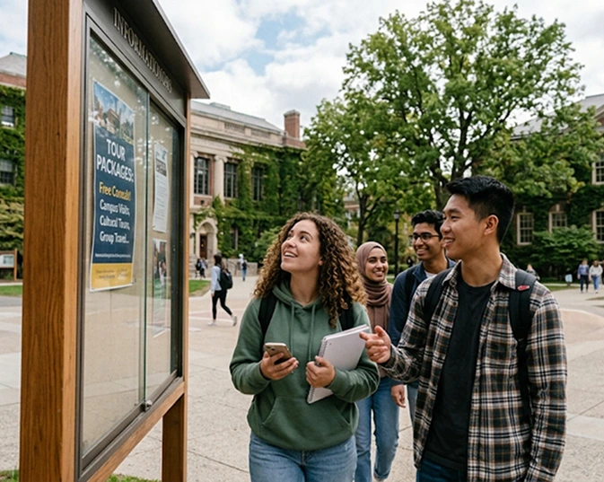 Indian students on educational tours